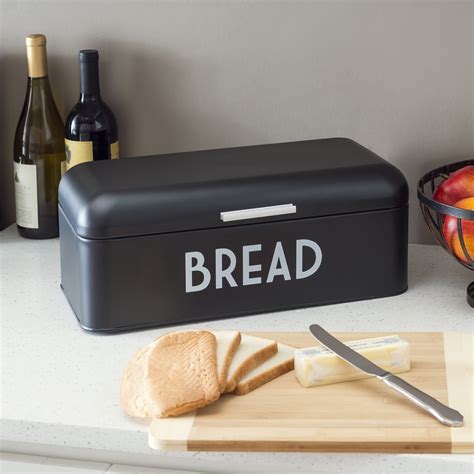 home basics metal bread box with lid|wooden bread box walmart.